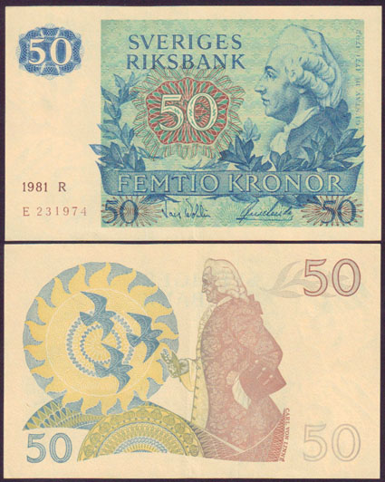 1981 Sweden 50 Kronor (aUnc) L001617